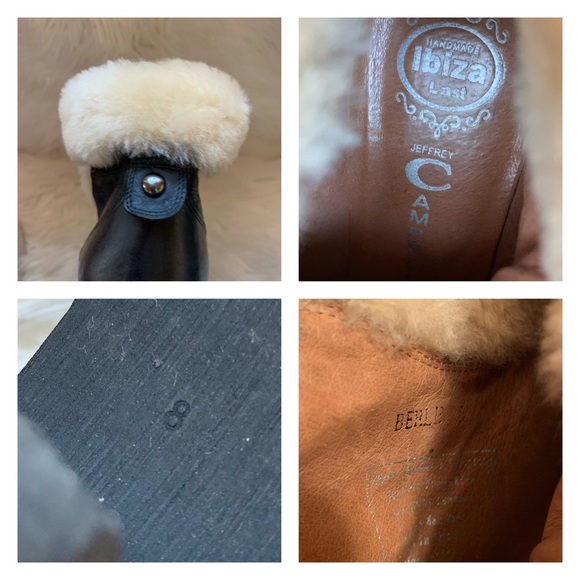 JEFFREY CAMPBELL Shearling Cuff Chunky Lace Up Leather Boots - Picture 13 of 13